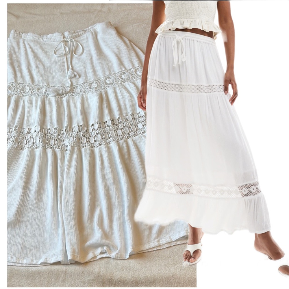 Kismet White Maxi Skirt